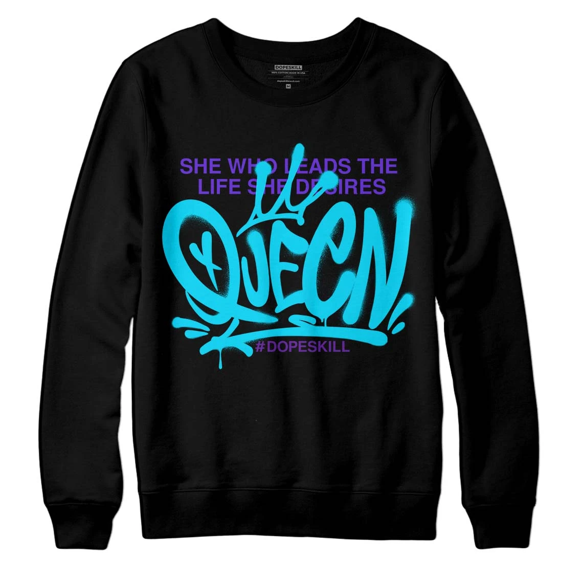 Aqua 6s DopeSkill Sweatshirt Queen Graphic 1 Aqua 6s DopeSkill Sweatshirt Queen Graphic