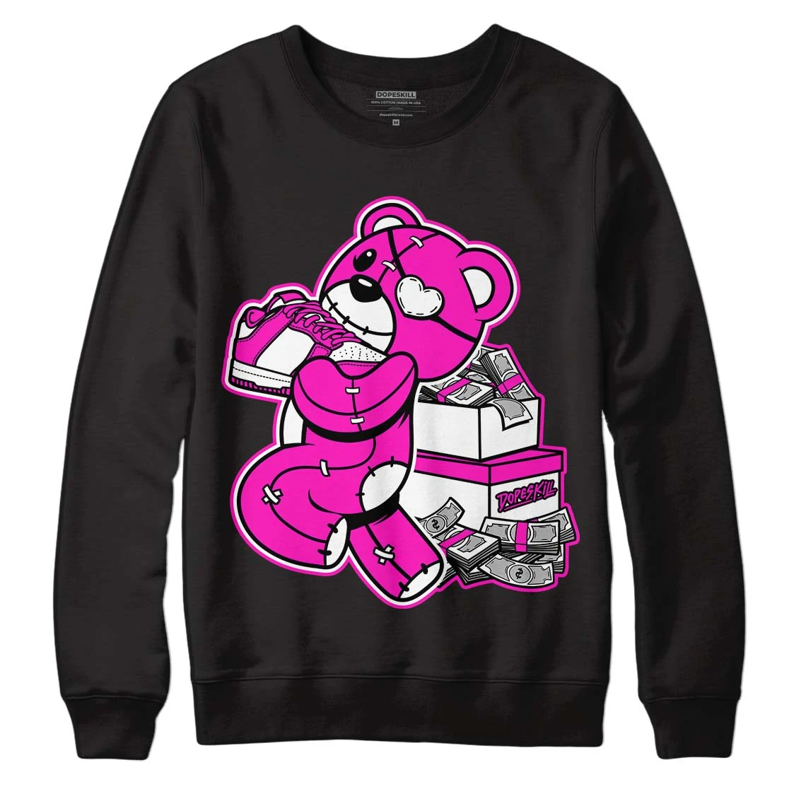 Dunk Low Active Fuchsia DopeSkill Sweatshirt Bear Steals Sneaker Graphic 2 Dunk Low Active Fuchsia DopeSkill Sweatshirt Bear Steals Sneaker Graphic - Image 2