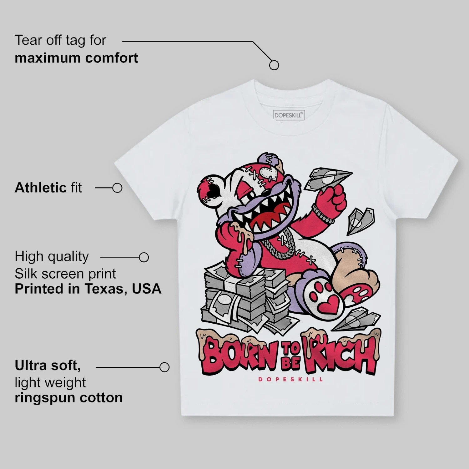 Peanut Butter Jelly 5s DopeSkill Toddler Kids T-shirt Born To Be Rich Graphic 3 Peanut Butter Jelly 5s DopeSkill Toddler Kids T-shirt Born To Be Rich Graphic - Image 3