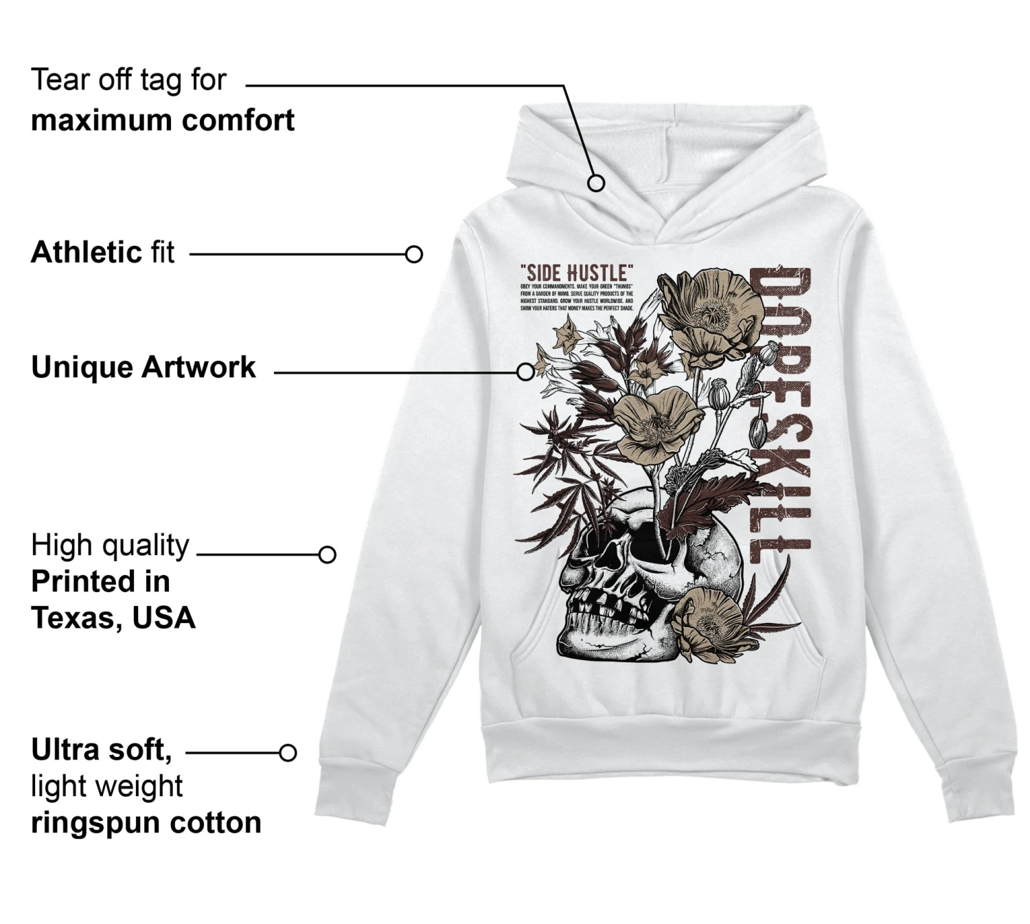 Latte 1s DopeSkill Hoodie Sweatshirt Side Hustle Graphic 3 Latte 1s DopeSkill Hoodie Sweatshirt Side Hustle Graphic - Image 3