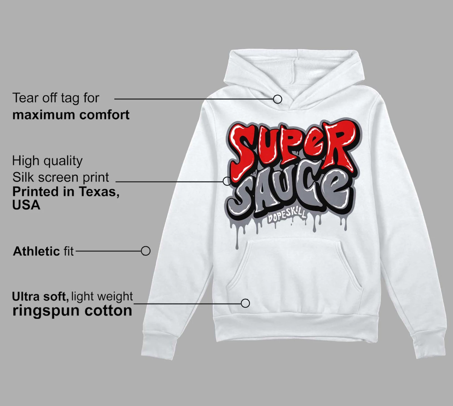 Fire Red 9s DopeSkill Hoodie Sweatshirt Super Sauce Graphic 3 Fire Red 9s DopeSkill Hoodie Sweatshirt Super Sauce Graphic - Image 3