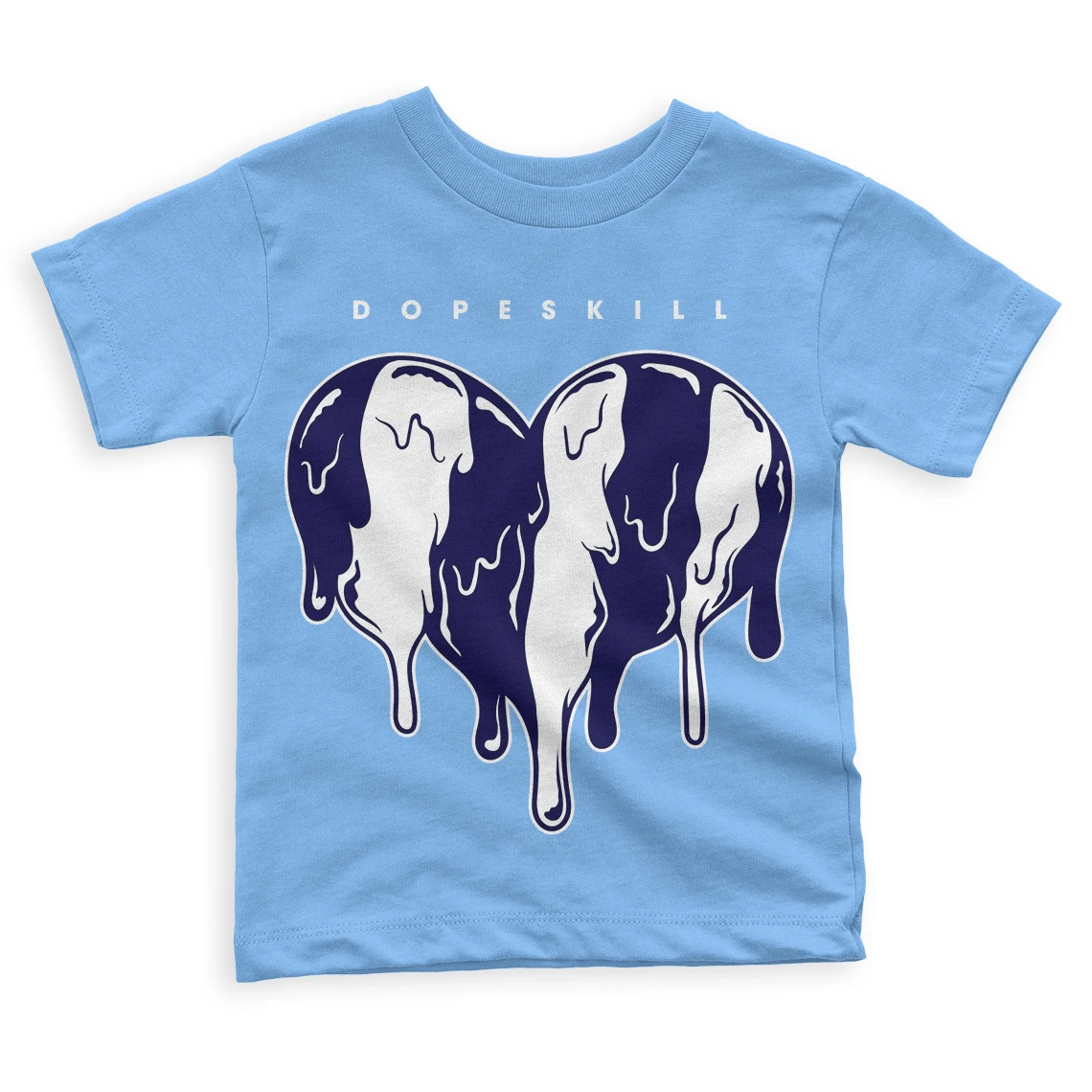University Blue 6s DopeSkill Toddler Kids T-shirt Slime Drip Heart Graphic - University Blue T-shirt 1 University Blue 6s DopeSkill Toddler Kids T-shirt Slime Drip Heart Graphic - University Blue T-shirt