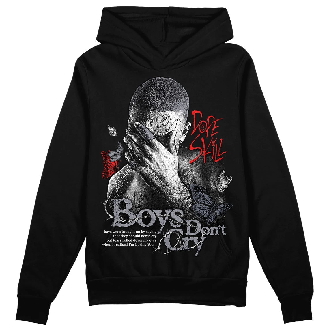 Stealth 14s DopeSkill Hoodie Sweatshirt Boys Don't Cry Graphic 2 Stealth 14s DopeSkill Hoodie Sweatshirt Boys Don't Cry Graphic - Image 2