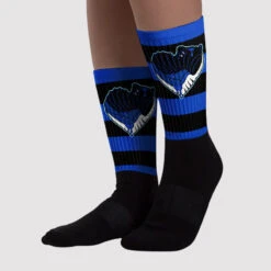 Horizontal Stripes Sublimated Socks Match Hyper Royal 12s -Dopeskill Brand 4 6b5a17e6 0fc1 4ce2 8d3c 7e99b25e42c6