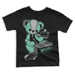 Green Glow 3s DopeSkill Toddler Kids T-shirt Sneakerhead BEAR Graphic