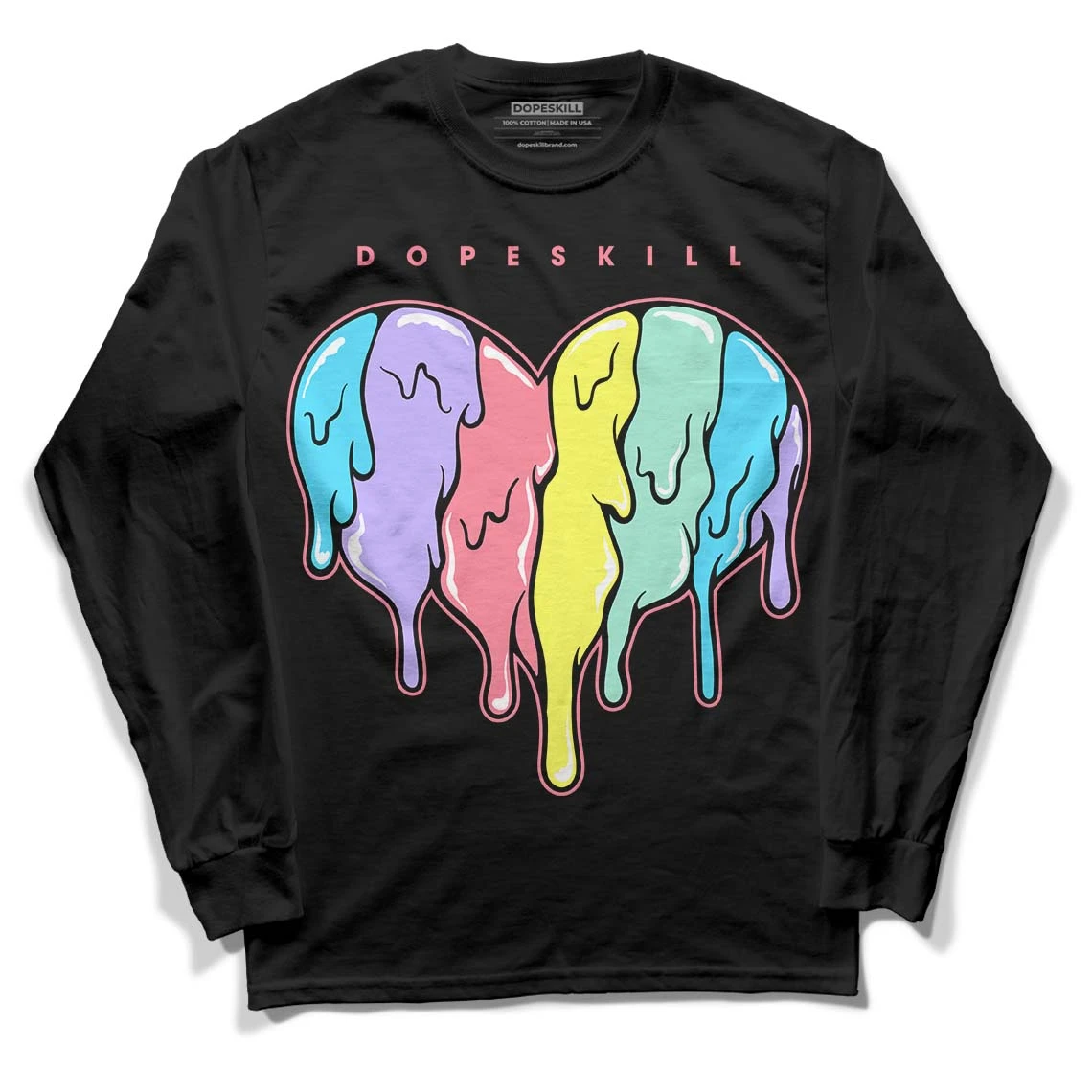Candy Easter Dunk Low DopeSkill Long Sleeve T-Shirt Slime Drip Heart Graphic 2 Candy Easter Dunk Low DopeSkill Long Sleeve T-Shirt Slime Drip Heart Graphic - Image 2