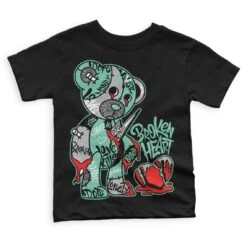 Green Glow 3s DopeSkill Toddler Kids T-shirt Broken Heart Graphic