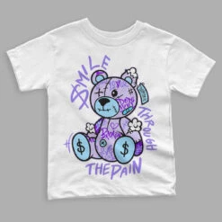 Pure Violet 11s Low DopeSkill Toddler Kids T-shirt Smile Through The Pain Graphic