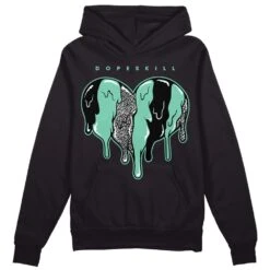 Green Glow 3s DopeSkill Hoodie Sweatshirt Slime Drip Heart Graphic