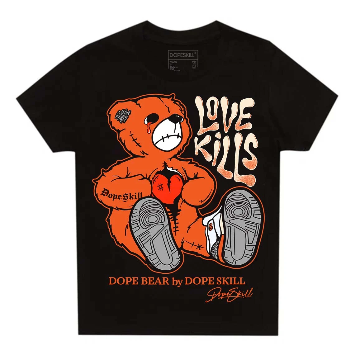 Georgia Peach 3s DopeSkill Toddler Kids T-shirt Love Kills Graphic 1 Georgia Peach 3s DopeSkill Toddler Kids T-shirt Love Kills Graphic