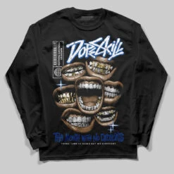 Blueberry 12s DopeSkill Long Sleeve T-shirt The Mouth With No Droughts Graphic
