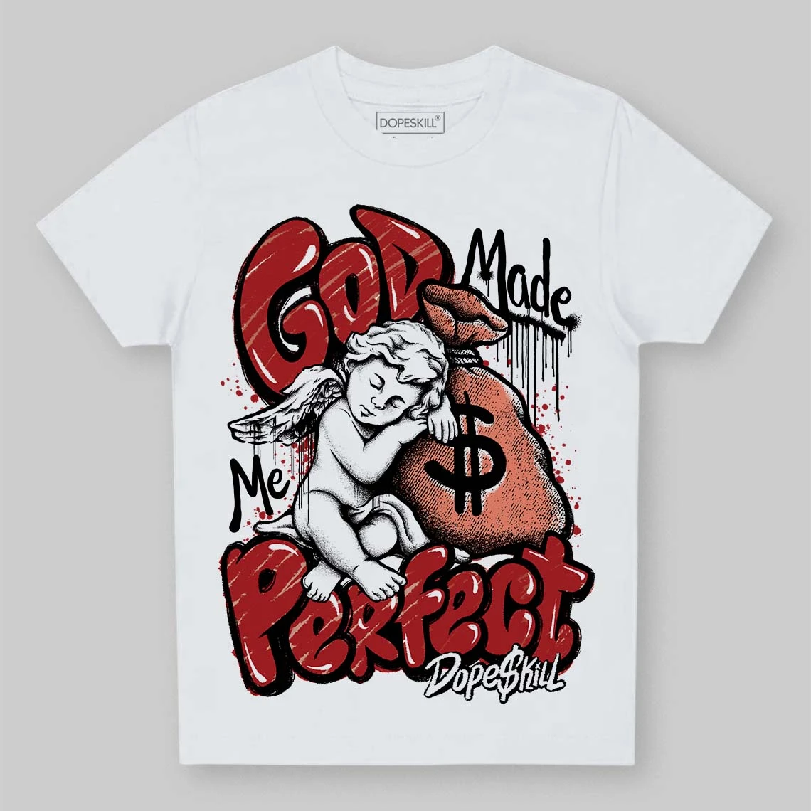 Rare Air Cinnabar 1s DopeSkill Toddler Kids T-shirt God Made Me Perfect Graphic 2 Rare Air Cinnabar 1s DopeSkill Toddler Kids T-shirt God Made Me Perfect Graphic - Image 2