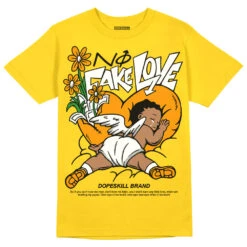 Yellow Ochre 6s DopeSkill Yellow T-shirt No Fake Love Graphic