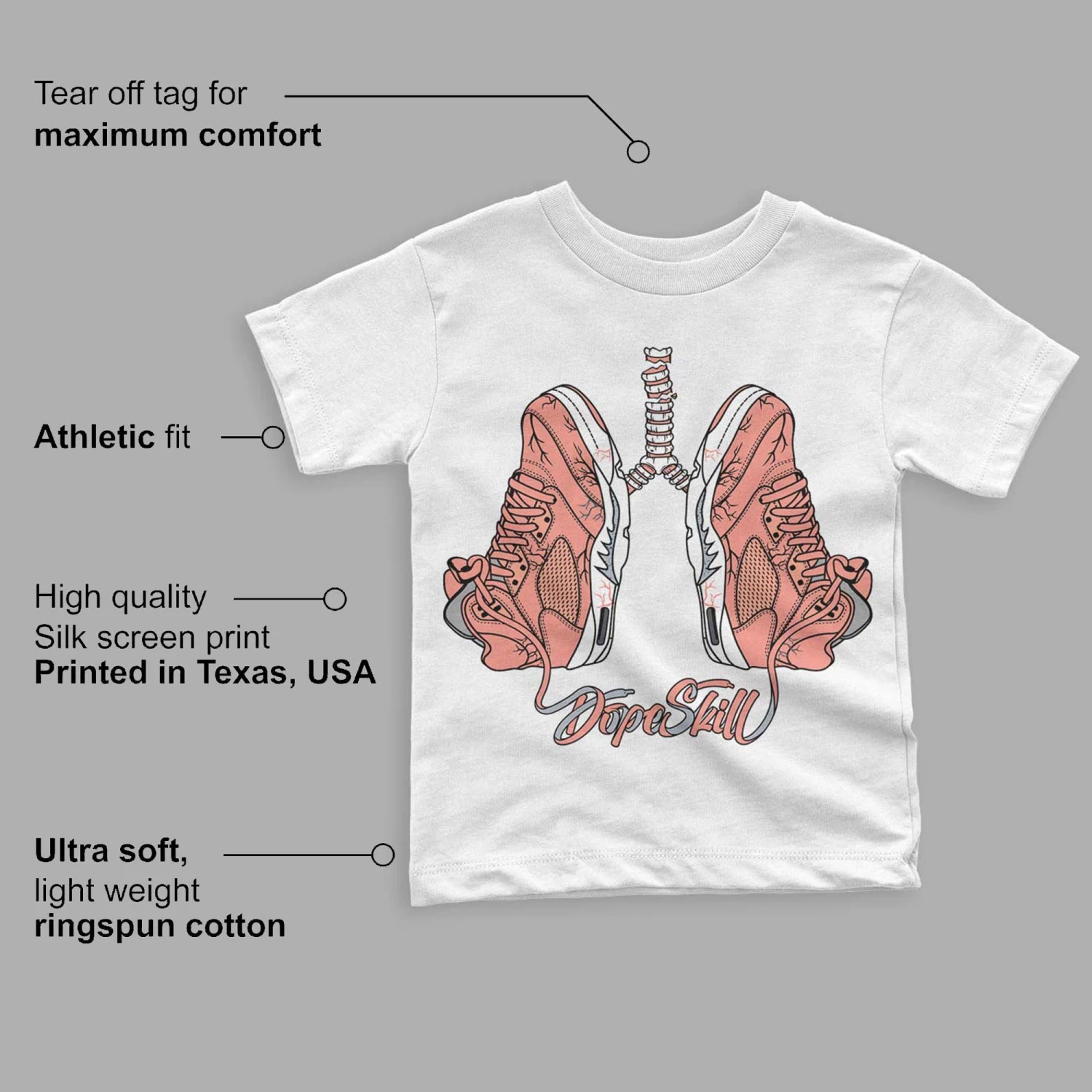 Crimson Bliss 5s DopeSkill Toddler Kids T-shirt Breathe Graphic 3 Crimson Bliss 5s DopeSkill Toddler Kids T-shirt Breathe Graphic - Image 3