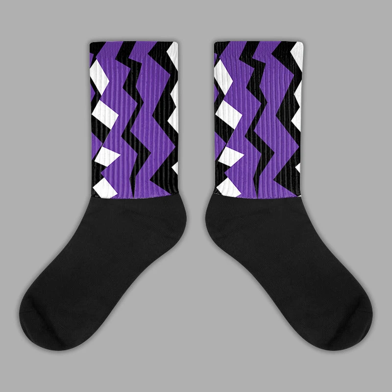 PURPLE Collection Sublimated Socks ZicZac Graphic 1 PURPLE Collection Sublimated Socks ZicZac Graphic