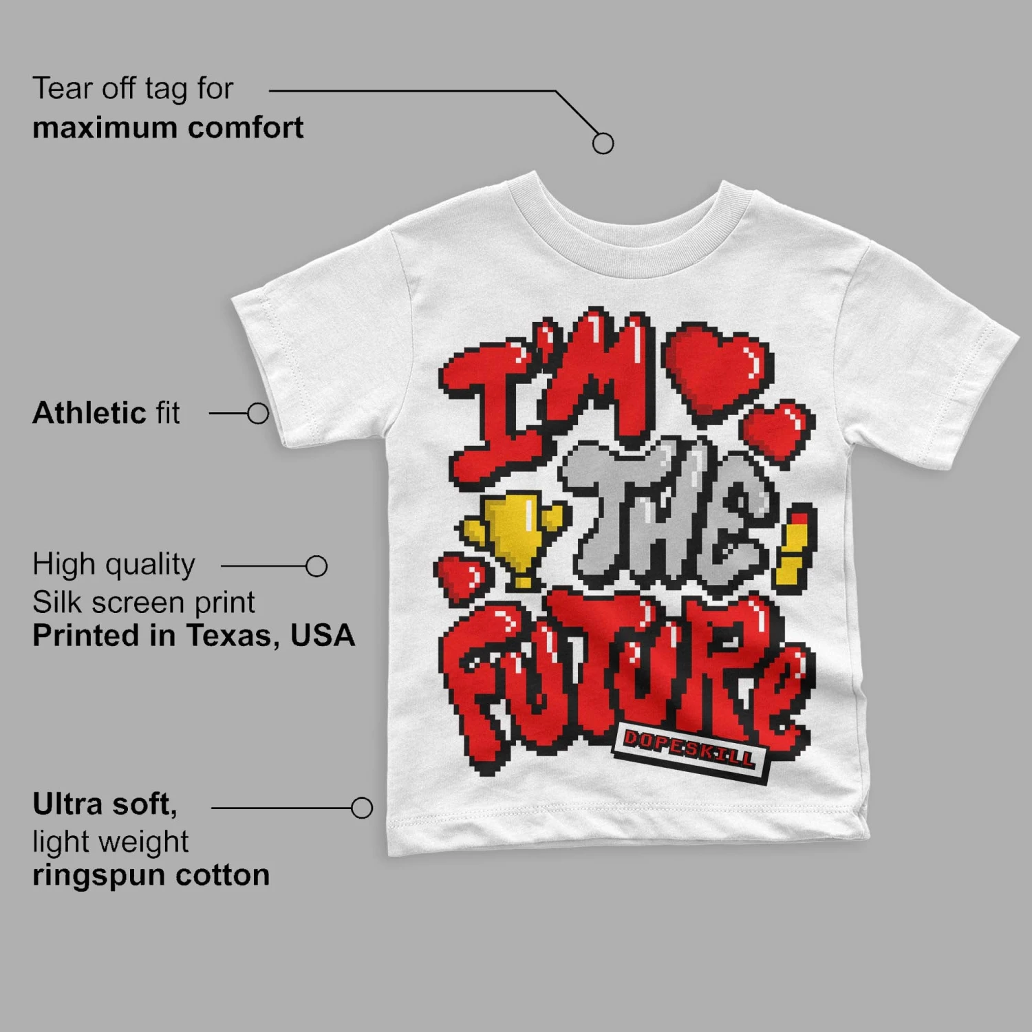 Cherry 12s DopeSkill Toddler Kids T-shirt I'm The Future Graphic 2 Cherry 12s DopeSkill Toddler Kids T-shirt I'm The Future Graphic - Image 2