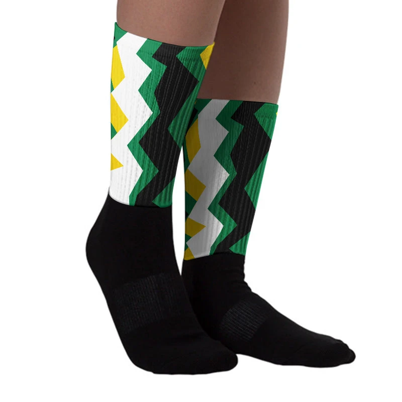 Green Collection DopeSkill Sublimated Socks ZicZac Graphic 2 Green Collection DopeSkill Sublimated Socks ZicZac Graphic - Image 2