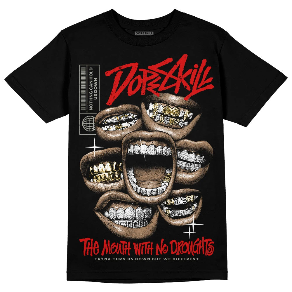 Fire Red 3s DopeSkill T-Shirt The Mouth With No Droughts Graphic 2 Fire Red 3s DopeSkill T-Shirt The Mouth With No Droughts Graphic - Image 2