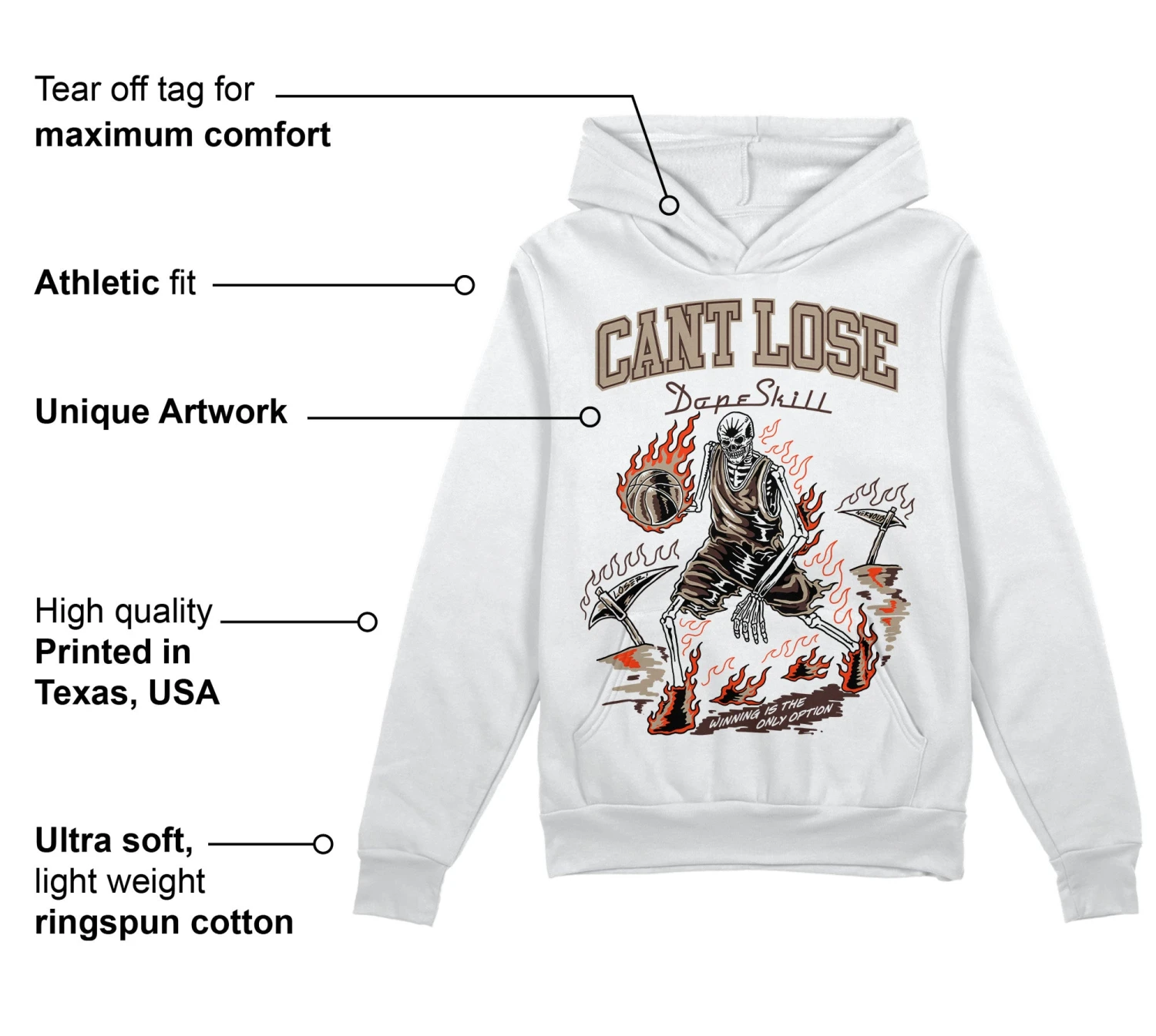 Latte 1s DopeSkill Hoodie Sweatshirt Cant Lose Graphic 3 Latte 1s DopeSkill Hoodie Sweatshirt Cant Lose Graphic - Image 3