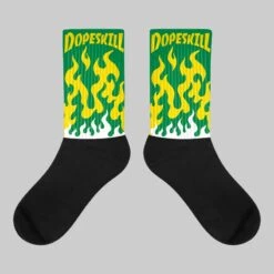 Dunk Low Reverse Brazil Sublimated Socks FIRE Graphic