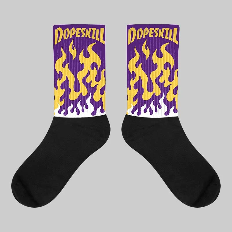 Field Purple 12s DopeSkill Sublimated Socks FIRE Graphic 1 Field Purple 12s DopeSkill Sublimated Socks FIRE Graphic
