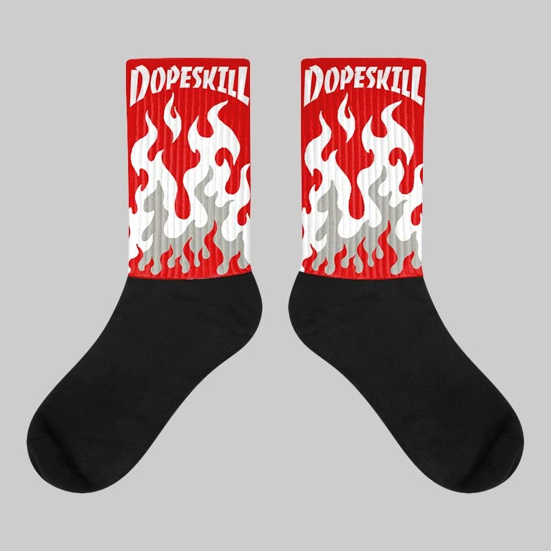 FIRE Sublimated Socks Match Fire Red 3s 1 FIRE Sublimated Socks Match Fire Red 3s
