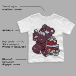 Burgundy 5s DopeSkill Toddler Kids T-shirt Bear Steals Sneaker Graphic -Dopeskill Brand Mota 3472ddaf a345 448c 8fd2 024d41481556