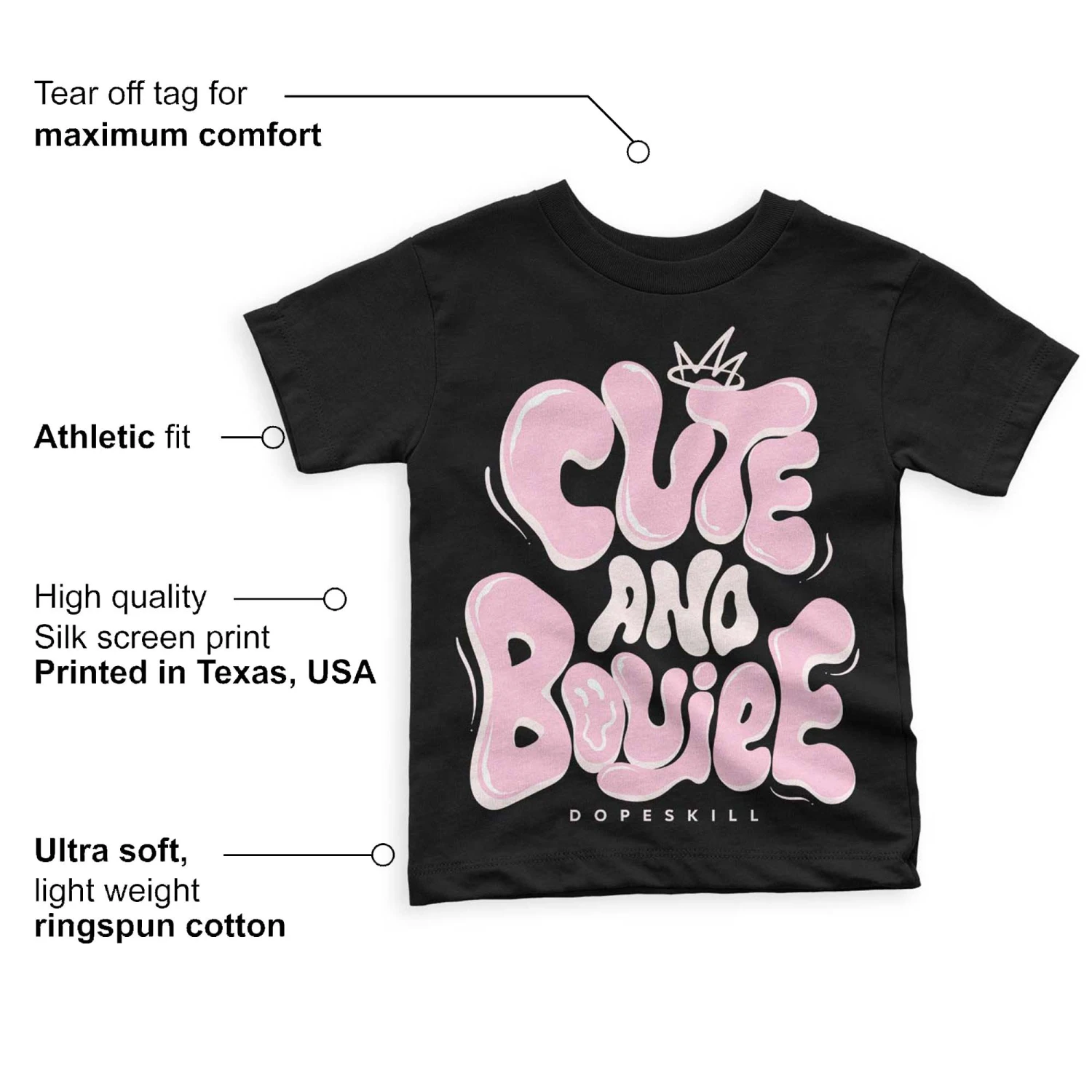 Dunk Low Pink Foam DopeSkill Toddler Kids T-shirt Cute And Boujee Graphic 3 Dunk Low Pink Foam DopeSkill Toddler Kids T-shirt Cute And Boujee Graphic - Image 3