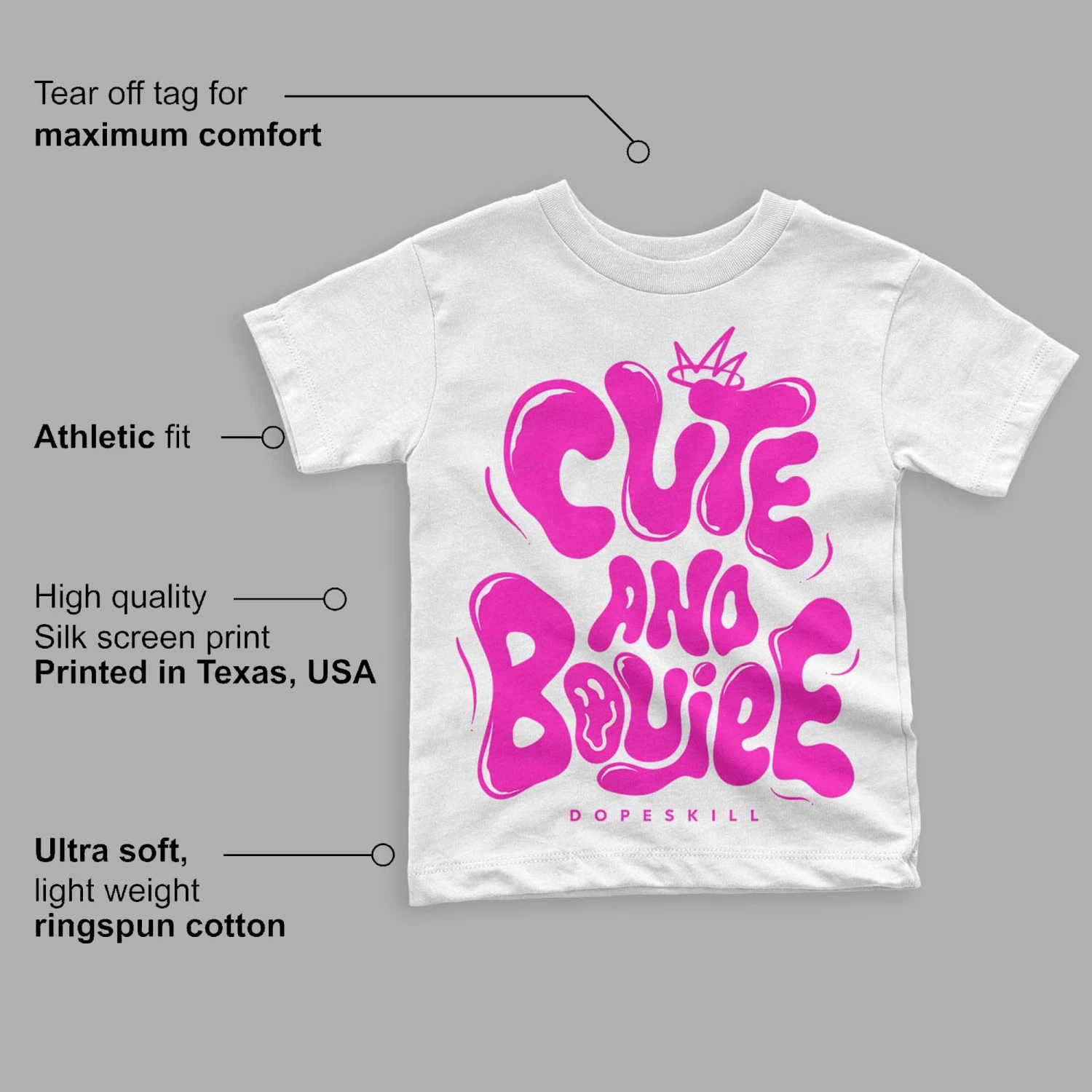 Dunk Low Active Fuchsia DopeSkill Toddler Kids T-shirt Cute And Boujee Graphic 3 Dunk Low Active Fuchsia DopeSkill Toddler Kids T-shirt Cute And Boujee Graphic - Image 3