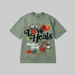 New Love Heals DopeSkill Premium T-shirt -Dopeskill Brand New Love Heals Olive