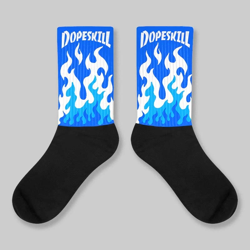 Royal Blue Collection DopeSkill Sublimated Socks FIRE Graphic 1 Royal Blue Collection DopeSkill Sublimated Socks FIRE Graphic