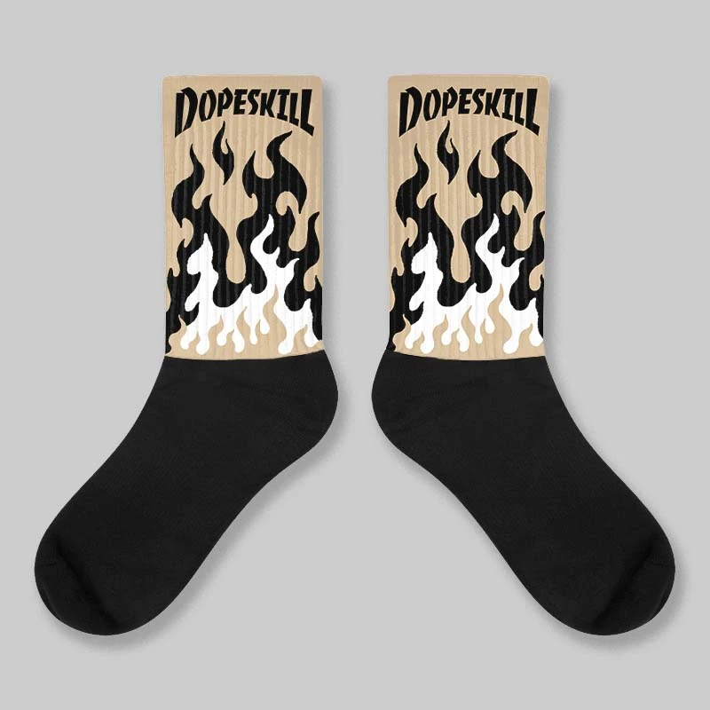TAN Collection DopeSkill Sublimated Socks FIRE Graphic 1 TAN Collection DopeSkill Sublimated Socks FIRE Graphic