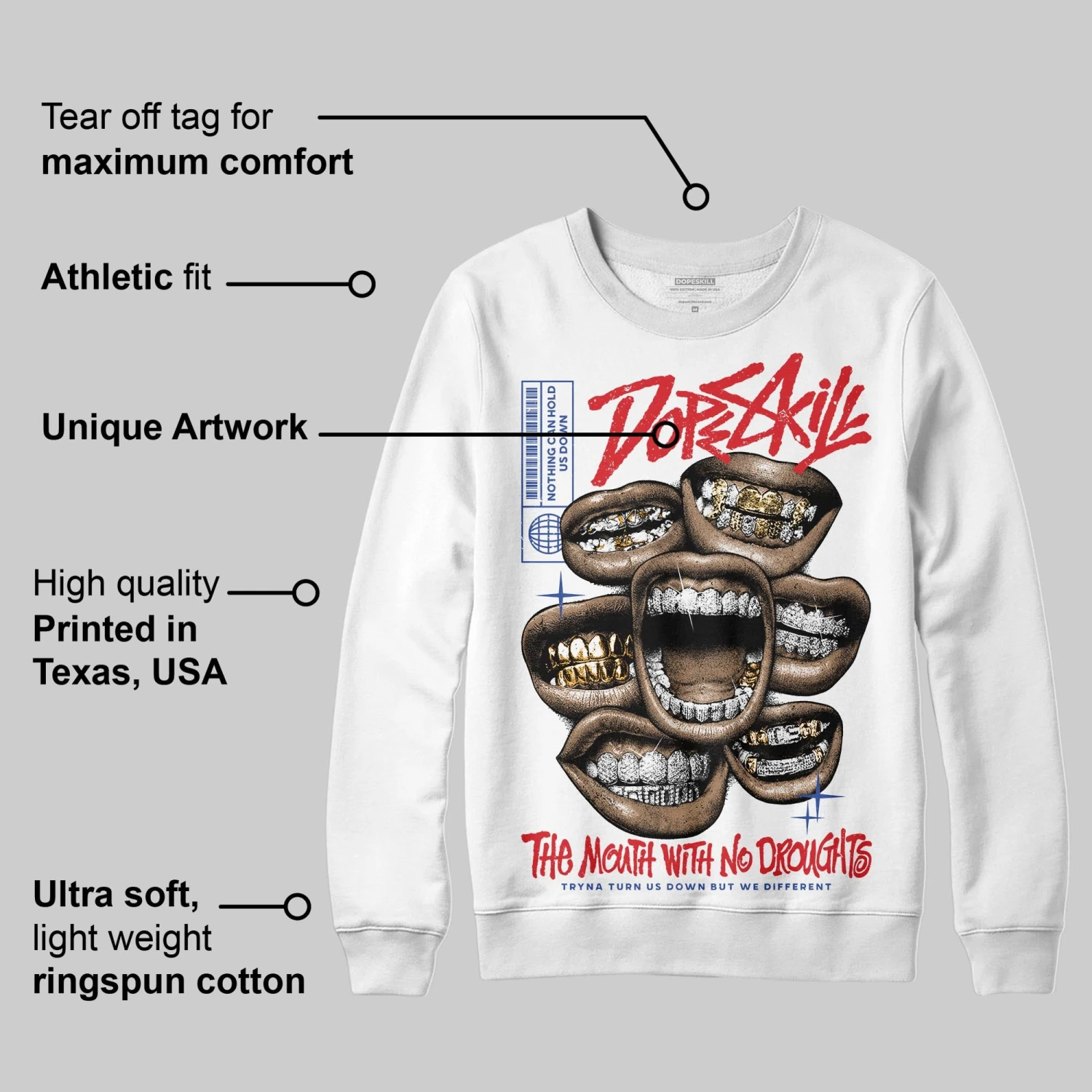 Seoul 2.0 3s DopeSkill Sweatshirt The Mouth With No Droughts Graphic 3 Seoul 2.0 3s DopeSkill Sweatshirt The Mouth With No Droughts Graphic - Image 3