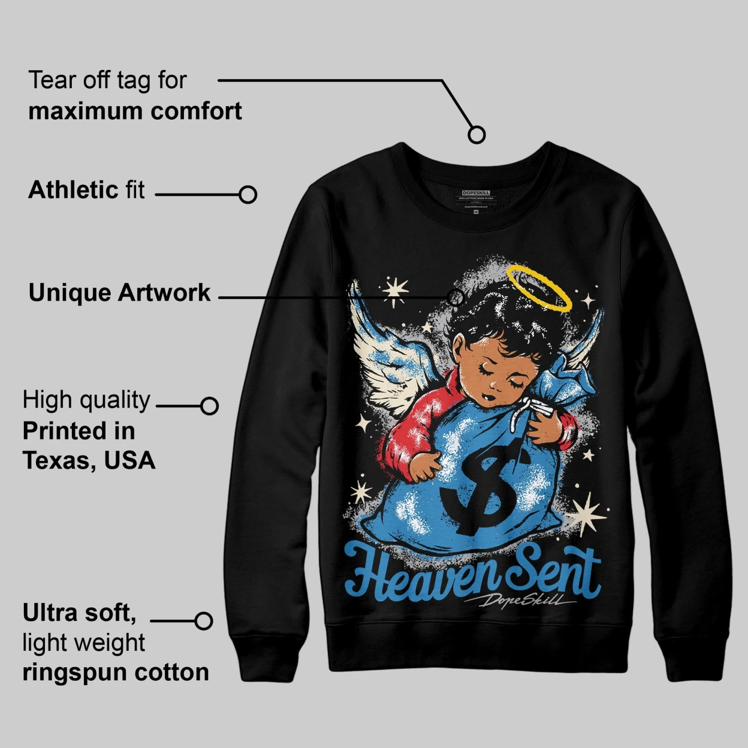 Rare Air 3s DopeSkill Sweatshirt Heaven Sent Graphic 3 Rare Air 3s DopeSkill Sweatshirt Heaven Sent Graphic - Image 3