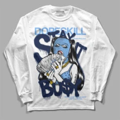 Midnight Navy 5s DopeSkill Long Sleeve T-Shirt Stay It Busy Graphic