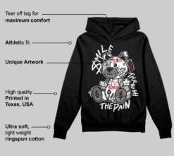 Black Cement 3s DopeSkill Hoodie Sweatshirt Smile Through The Pain Graphic -Dopeskill Brand a de564d45 580a 42c7 90e9 4b71b843e6e5