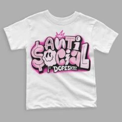 Triple Pink Dunk Low DopeSkill Toddler Kids T-shirt Anti Social Graphic