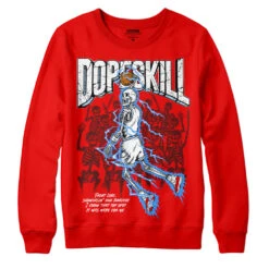 Cherry 11s DopeSkill Varsity Red Sweatshirt Thunder Dunk Graphic