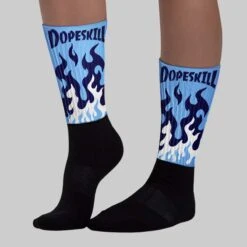 University Blue Collection DopeSkill Sublimated Socks FIRE Graphic -Dopeskill Brand chan1 19735786 9923 4672 bebd e31563fac4b2