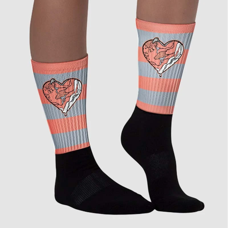 Crimson Bliss 5s Sublimated Socks Horizontal Stripes Graphic 3 Crimson Bliss 5s Sublimated Socks Horizontal Stripes Graphic - Image 3