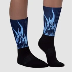 Midnight Navy 5s DopeSkill Sublimated Socks FIRE Graphic -Dopeskill Brand chan1 2b608584 b349 4fa0 8d1c 08429f32ef18