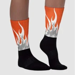 Georgia Peach 3s DopeSkill Sublimated Socks FIRE Graphic -Dopeskill Brand chan1 392dc7b9 6e43 4eba bb41 6a2eb36800e4
