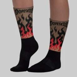 Olive 9s DopeSkill Sublimated Socks FIRE Graphic -Dopeskill Brand chan1 4179fe54 5f3d 4452 b288 38983589e228