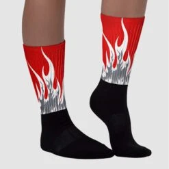Gym Red 9s Sublimated Socks FIRE Graphic 6 Gym Red 9s Sublimated Socks FIRE Graphic -Dopeskill Brand chan1 49476d43 26e7 441a bb43 1c9d66ed440b