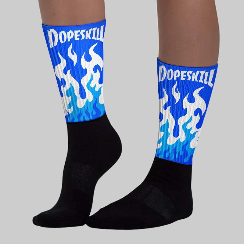 Royal Blue Collection DopeSkill Sublimated Socks FIRE Graphic 3 Royal Blue Collection DopeSkill Sublimated Socks FIRE Graphic - Image 3