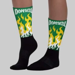 Green Collection DopeSkill Sublimated Socks FIRE Graphic -Dopeskill Brand chan1 604b258f e4a6 490f b20f 959d10544ec5