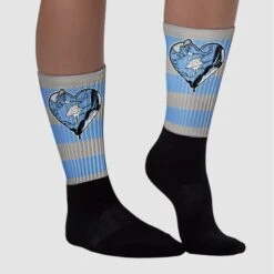 University Blue 5s Dopeskill Sublimated Socks Horizontal Stripes Graphic -Dopeskill Brand chan1 7b350013 a30e 4d75 921c 4ebcea04e672