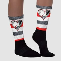 White Cement Reimagined 3s Sublimated Socks Horizontal Stripes Graphic -Dopeskill Brand chan1 a9f66b20 e609 4070 83a2 5ee44b7bc937