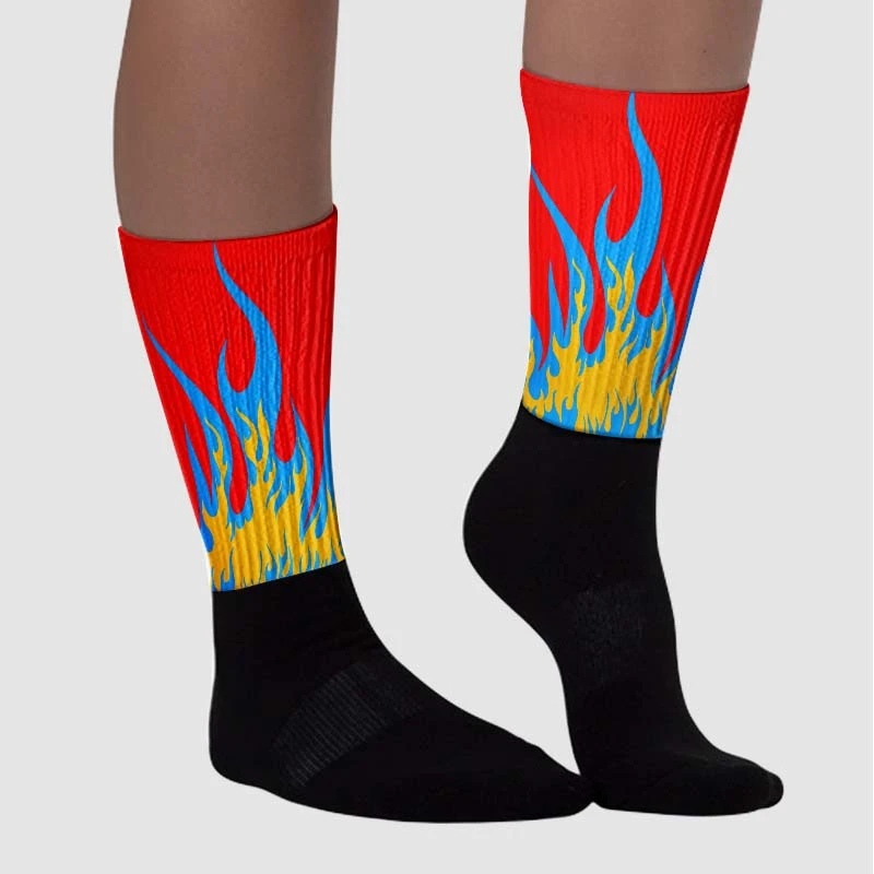Fruity Pebbles Dunks Sublimated Socks FIRE Graphic 3 Fruity Pebbles Dunks Sublimated Socks FIRE Graphic - Image 3