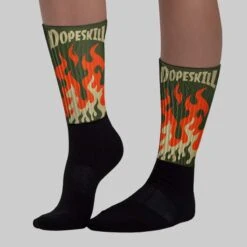 Olive Collection DopeSkill Sublimated Socks FIRE Graphic -Dopeskill Brand chan1 ae22313a ec7a 4630 9fbd a0d2cfa344f6